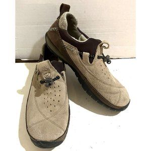 Timberland Smartwool Womens size 4.5 Brown Leather Power Lounger Loafers Shoes